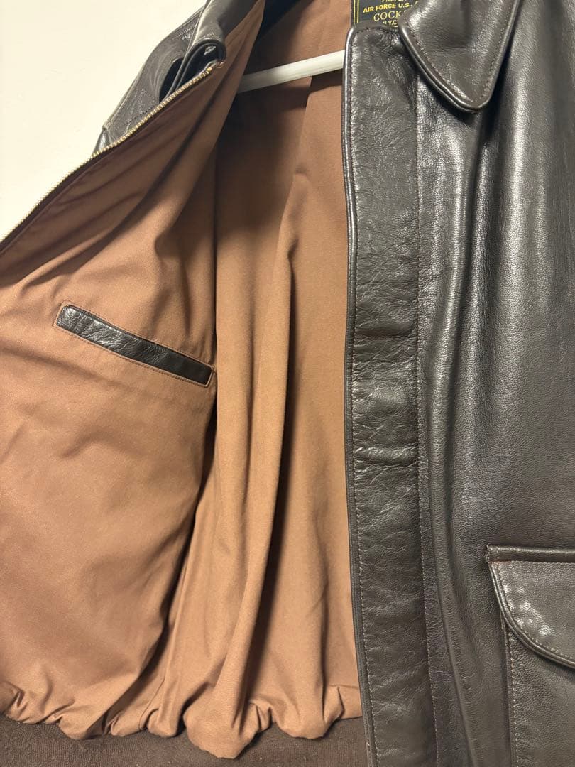 COCKPIT コックピットA-2 ゴートスキン山羊　柔らかい　レザージャケット