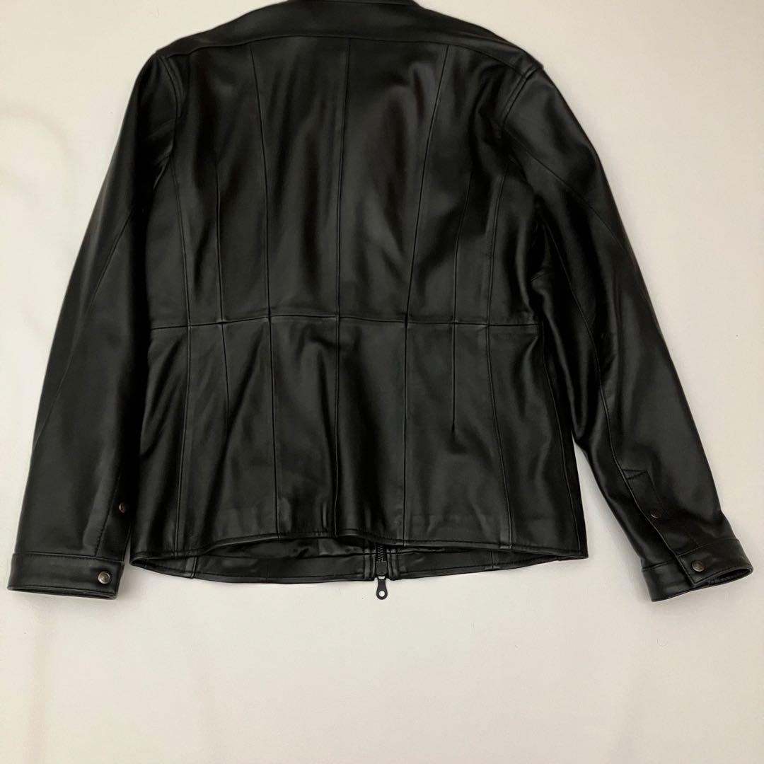 ✨美品　大きい✨ニコルセレクション　シングルライダース　ラムレザー　本革　メンズ