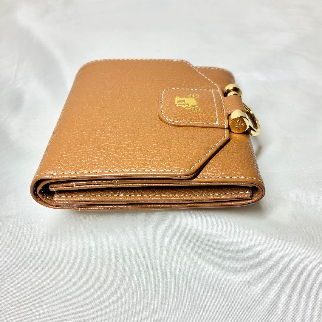 【極美品】　アタオ　ロトロ　二つ折り財布　コンパクトウォレット　馬車　シボ革