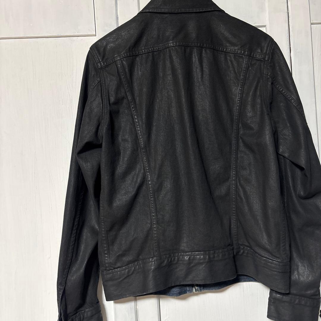 DIESEL 黒 デニムシングルライダースジャケット