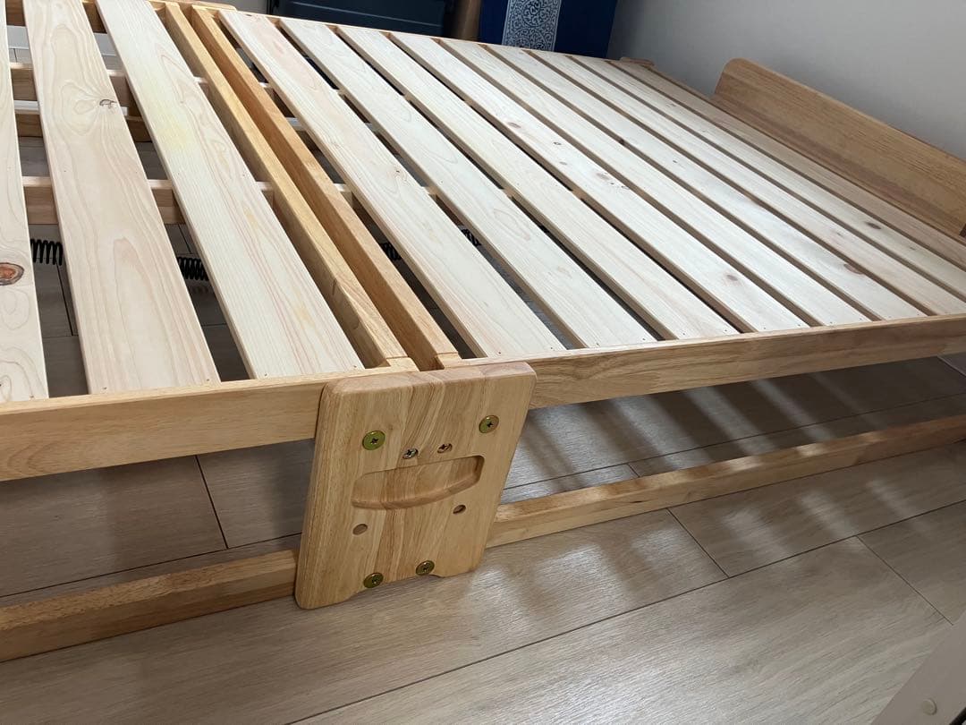 mini ・中居木工 折りたたみスノコベッド ワイドシングルサイズ