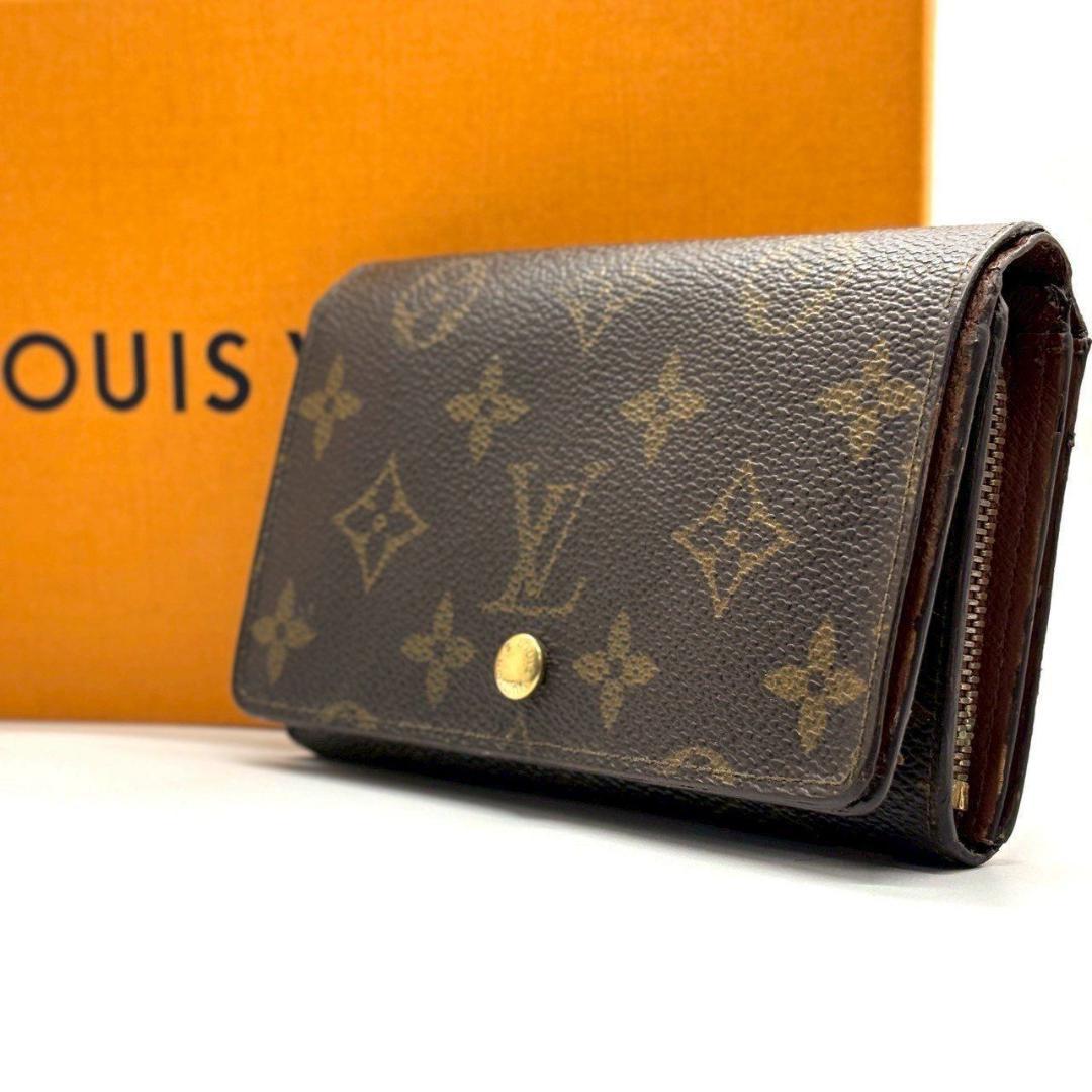 a*9様 ルイヴィトン　二つ折り財布 モノグラム ポルトモネビエ トレゾール　ブ