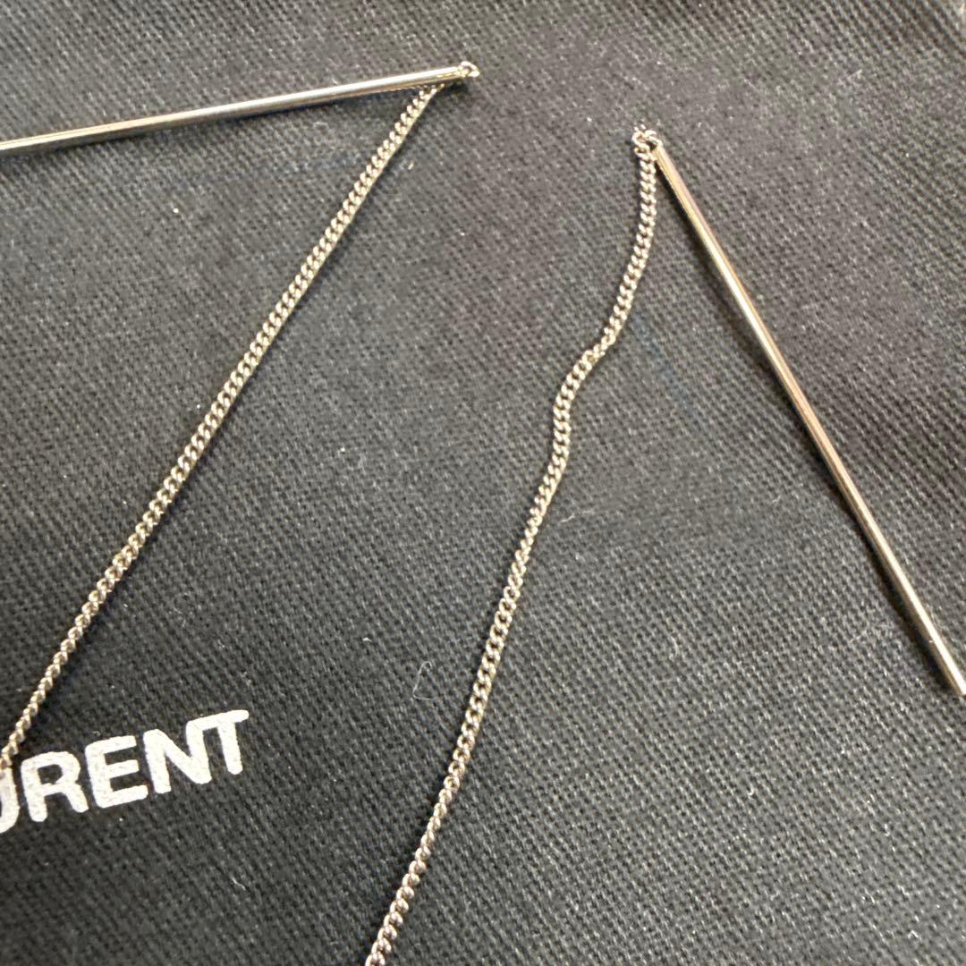 オピウム カサンドラロゴ YSLロゴ ロングスレッダー チェーンピアス 美品