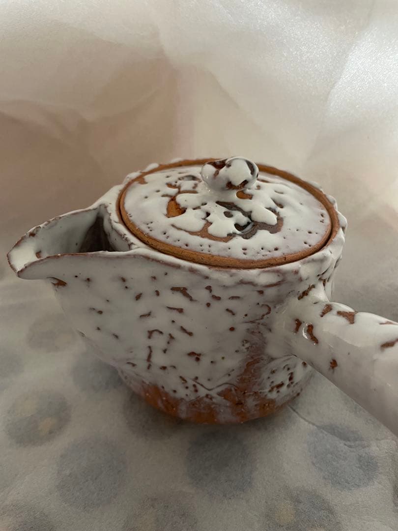 萩焼き　渋谷泥詩　子茶器　　　北浜山 急須・湯呑みセット　　供箱付