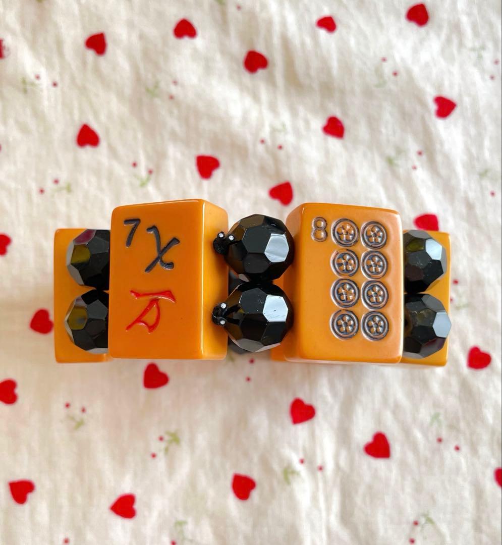 ヴィンテージ/ベークライト/麻雀牌ブレスレット