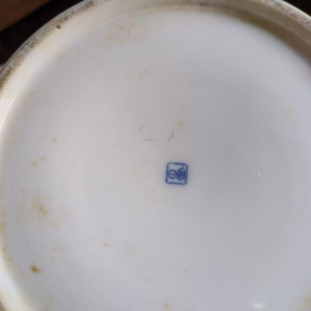 骨董 火鉢 薔薇 ノリタケ ブルーローズ 日陶 鉢カバー 睡蓮鉢 メダカ