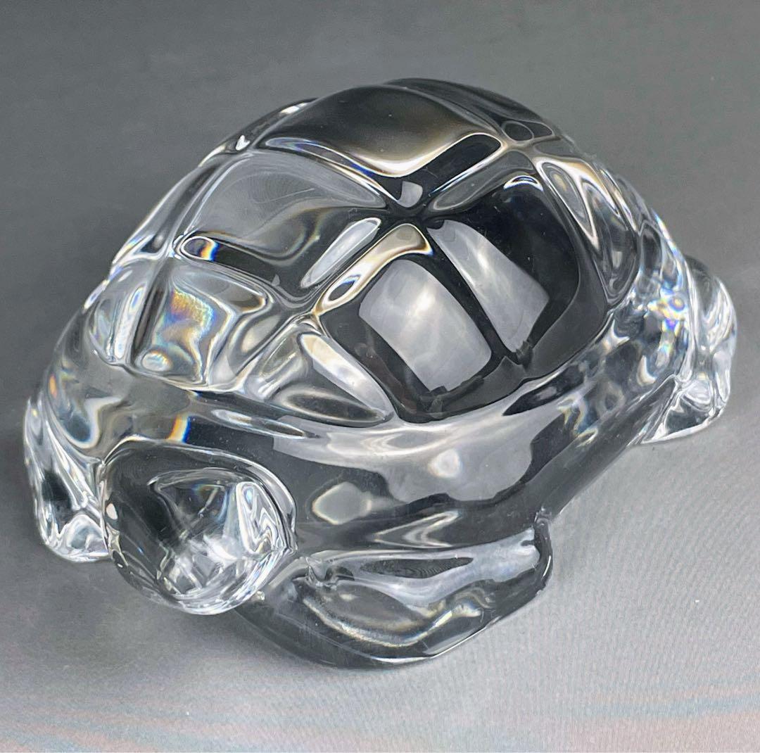 バカラ 亀 かめ カメ クリスタル 置物 ぺーパーウェイト オブジェ