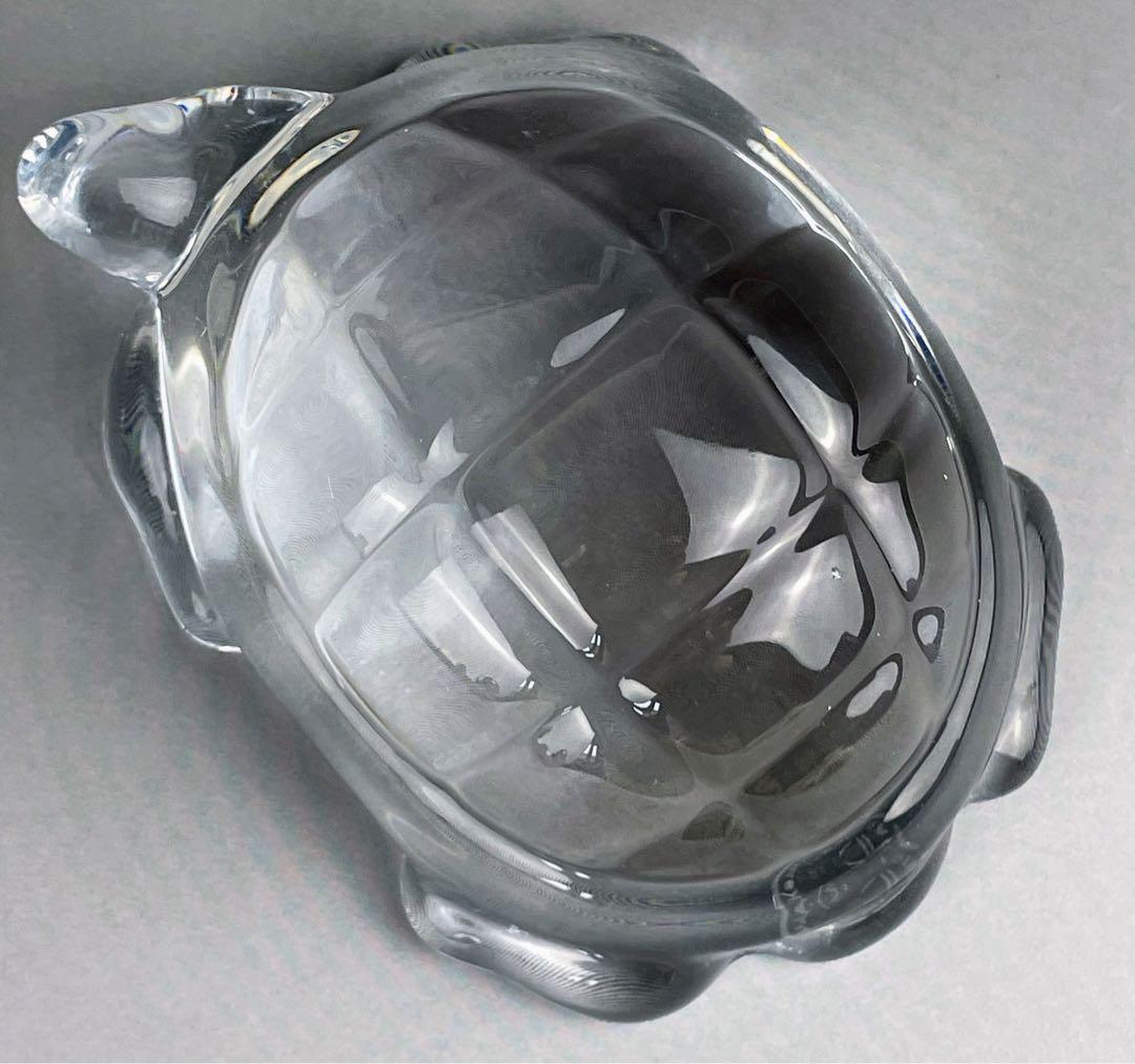 バカラ 亀 かめ カメ クリスタル 置物 ぺーパーウェイト オブジェ