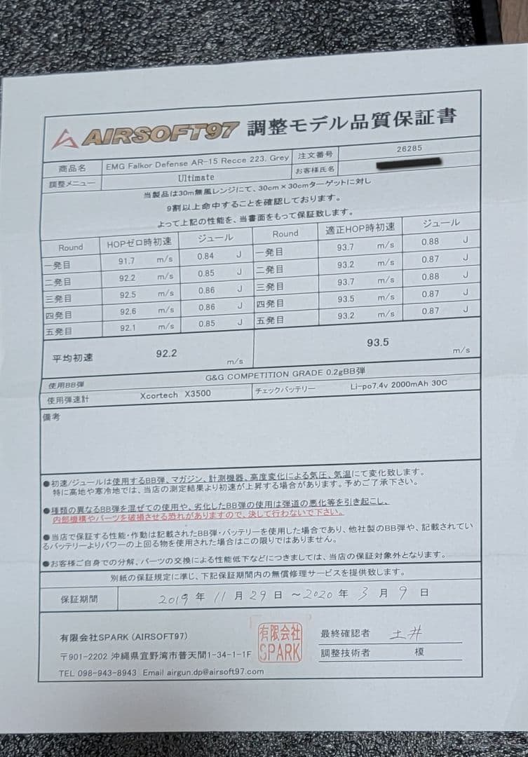 APS/EMG Falkor difence Recce233 【電動ガン】