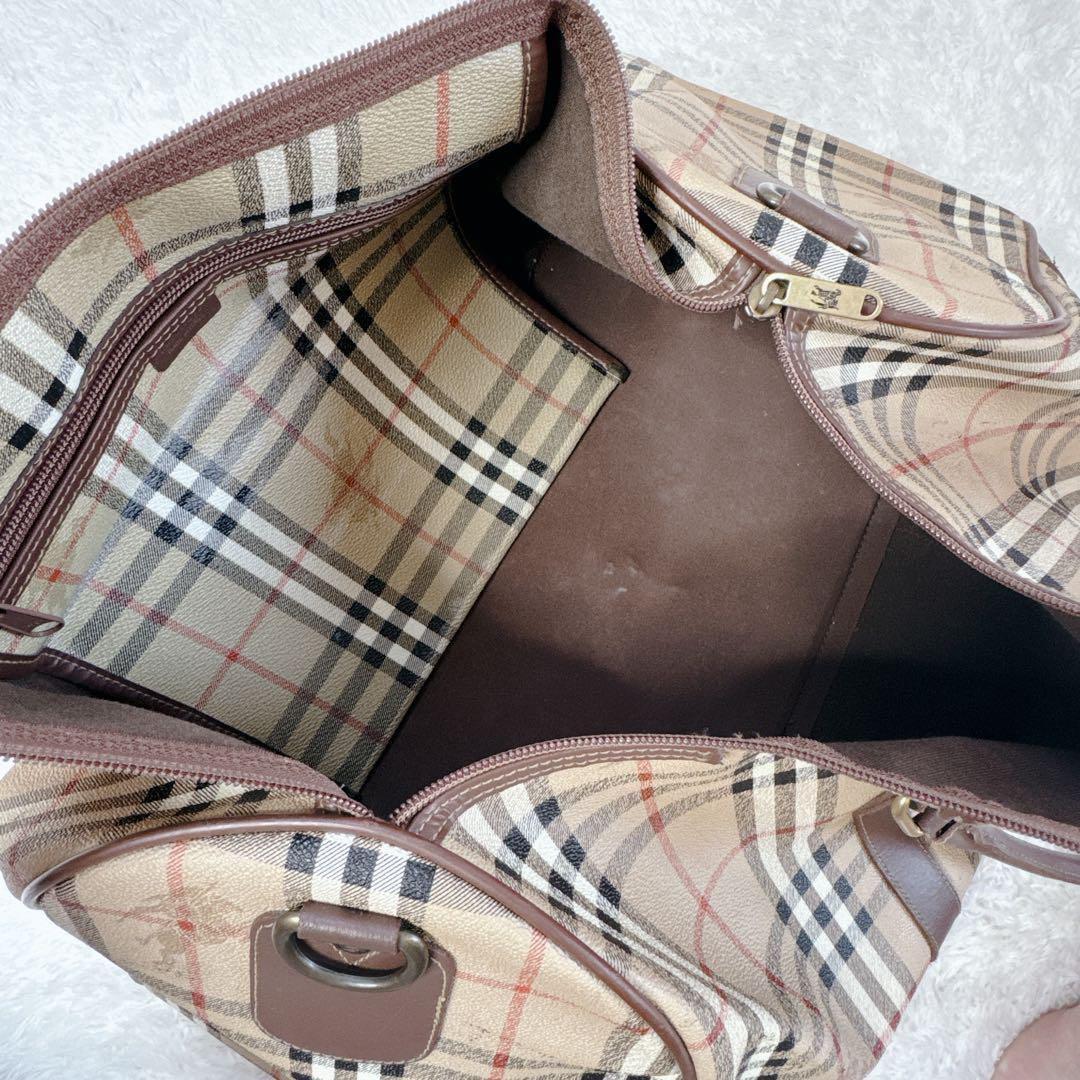 バーバリー ボストンバッグ ノバチェック ホースロゴ PVC Burberry