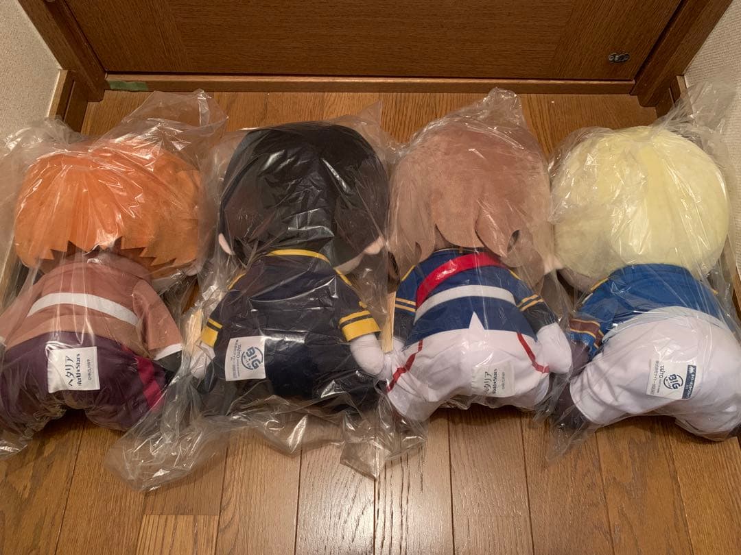 【圧縮なし】タイクレ限定　ヘタリア　BIGぬいぐるみ　イタリア日本フランスドイツ