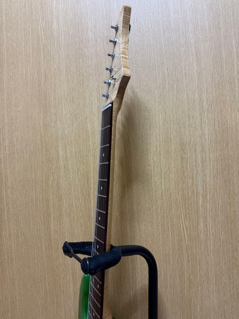 【メンテ済】MODエレキギター ブラスブロックストラトタイプ虎杢Ibanez