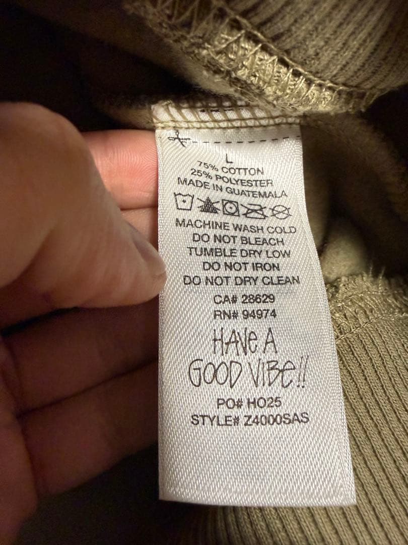 Stussy オリーブ色 パーカー Lサイズ