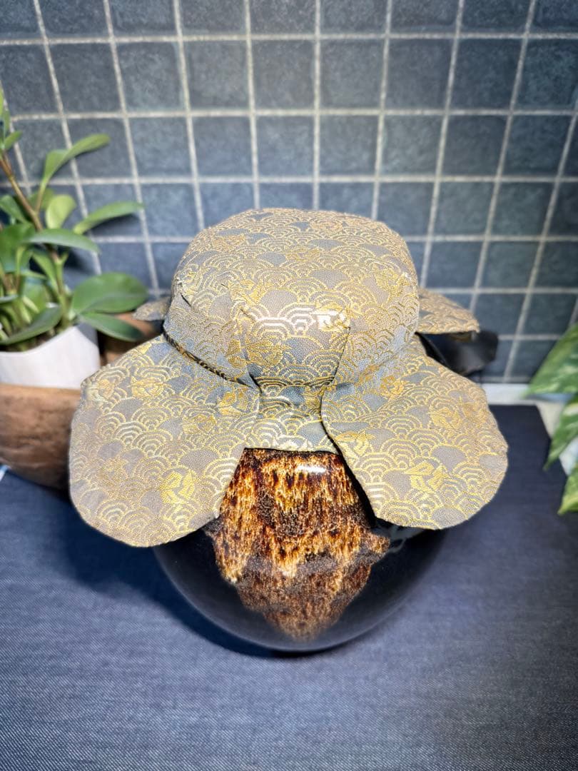 名工【加藤健】源九郎窯 志野茶入 飾壷 完品 網仕覆付 茶道具 時代 骨董 逸品