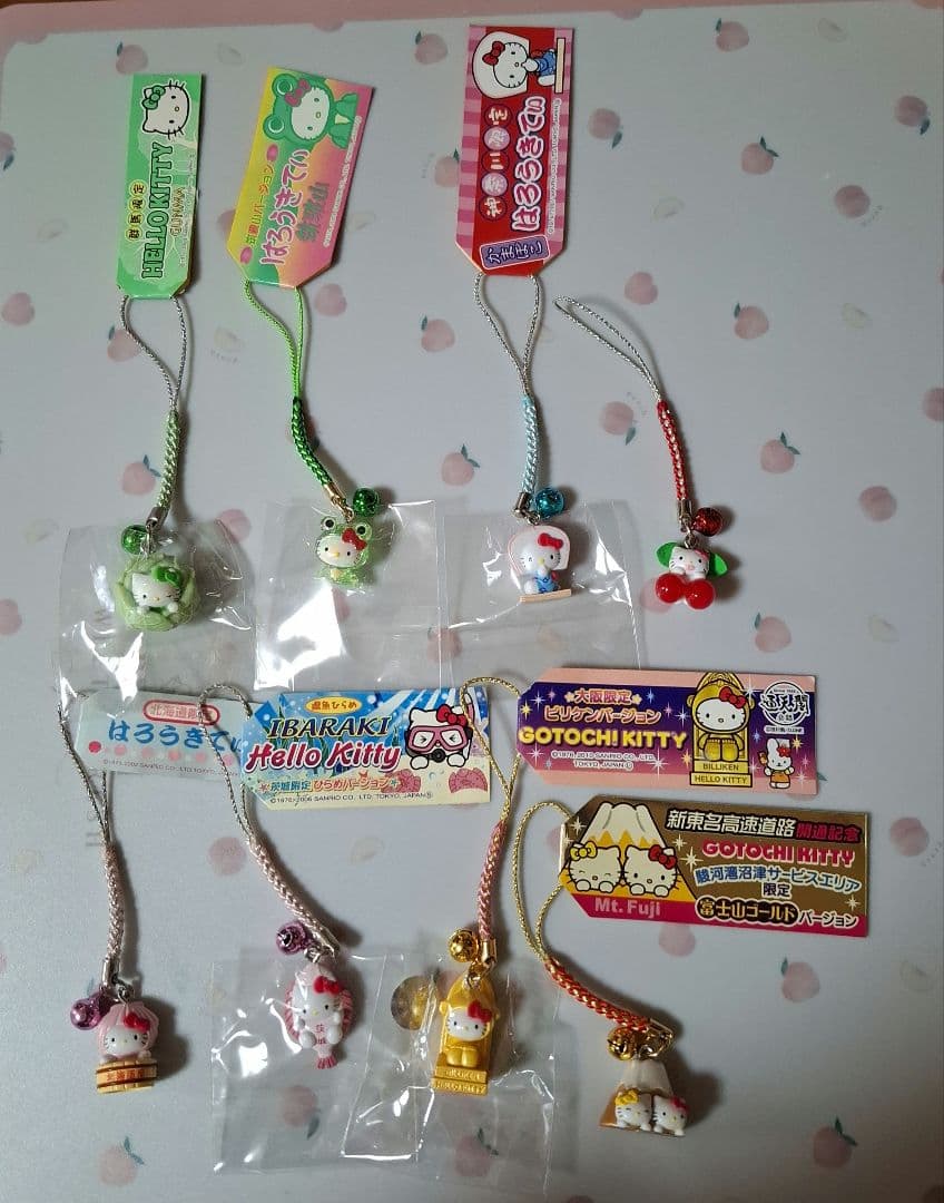 ご当地キティ根付け 8個セット