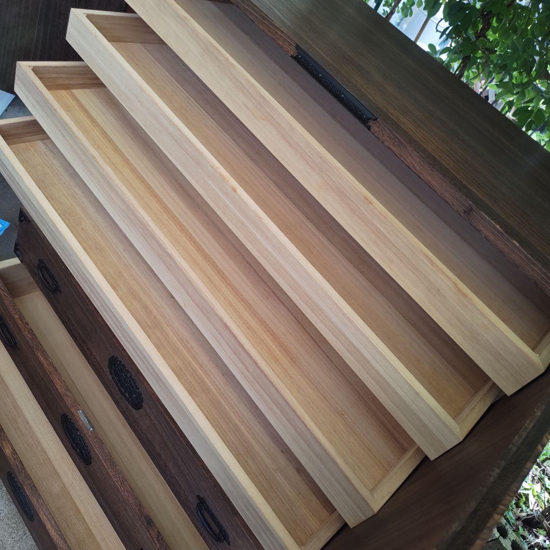 昭和レトロ　総桐箪笥 飾り金具　着物箪笥&和箪笥 　2段重ねセット　送料込