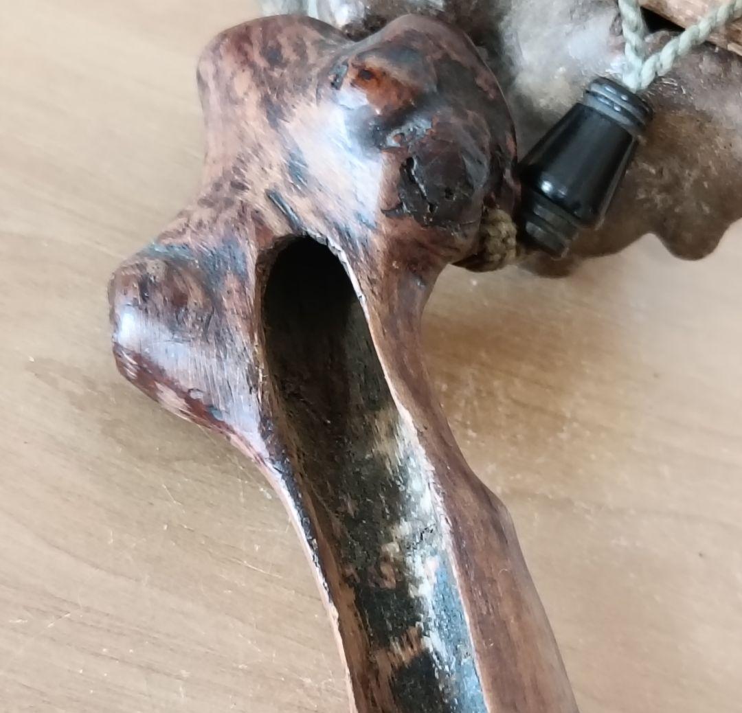 【提物】煙管 煙草入れ 煙草入れ 骨董 喫煙具 時代物　木製提物