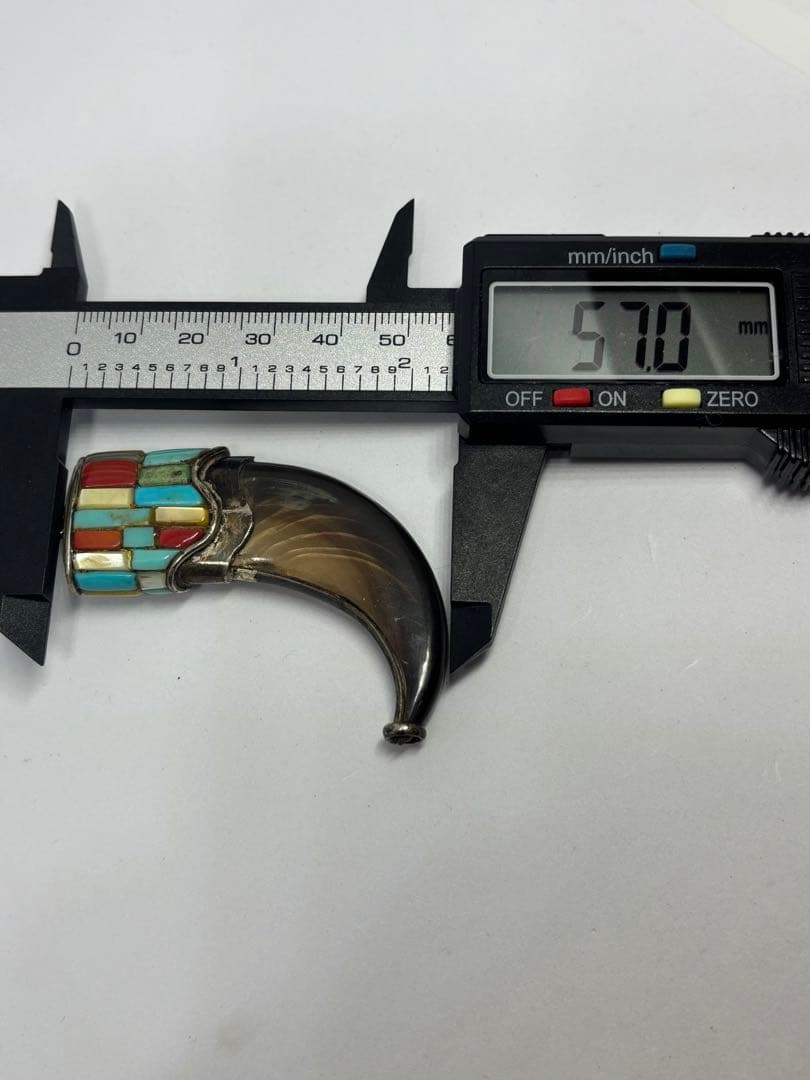 インディアンジュエリー Silver 925 熊爪 ターコイズ 系　b