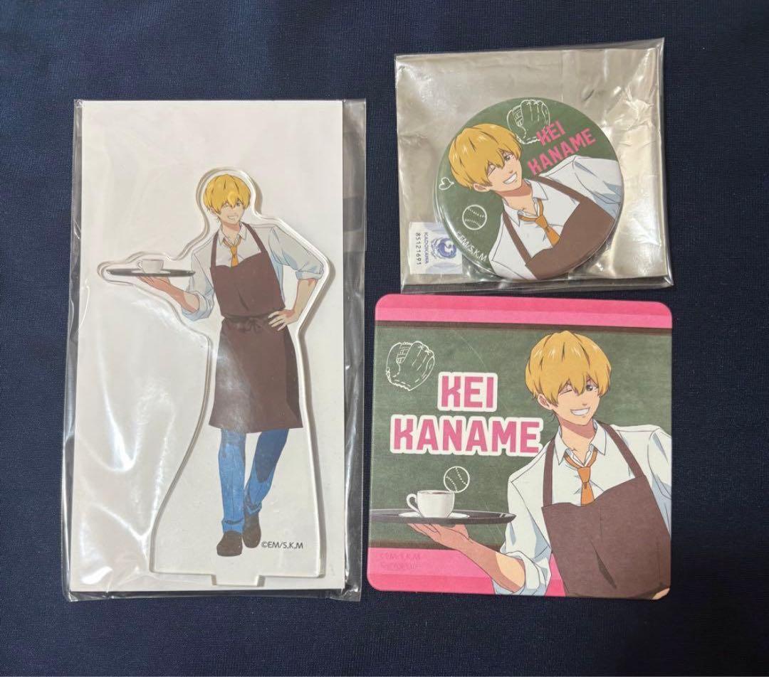 忘却バッテリー 要圭 コラボカフェ アクリルスタンド 缶バッジ コースター