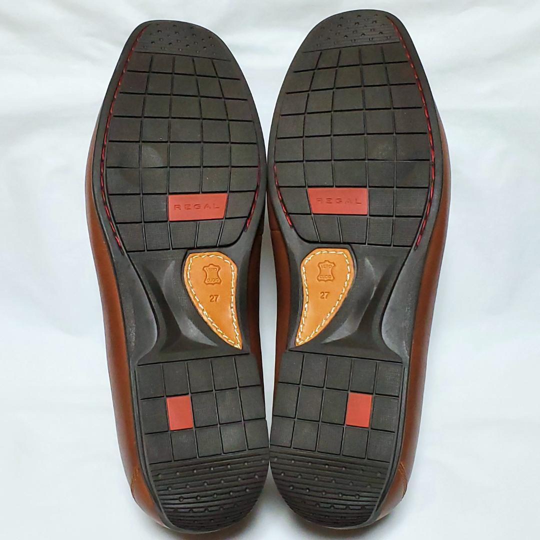【新品未使用】　リーガル　ドライビングシューズ　スリッポン　本革　ブラウン