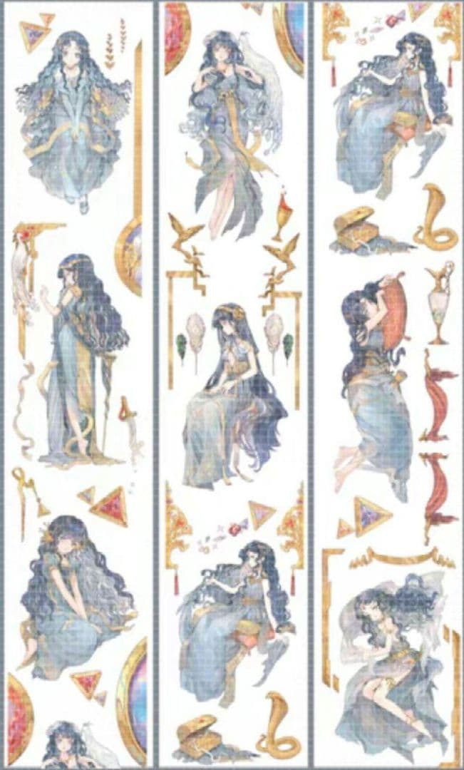 墨魚様SET ★ 海外 マスキングテープ マステ PET 装飾 人物 镭射银