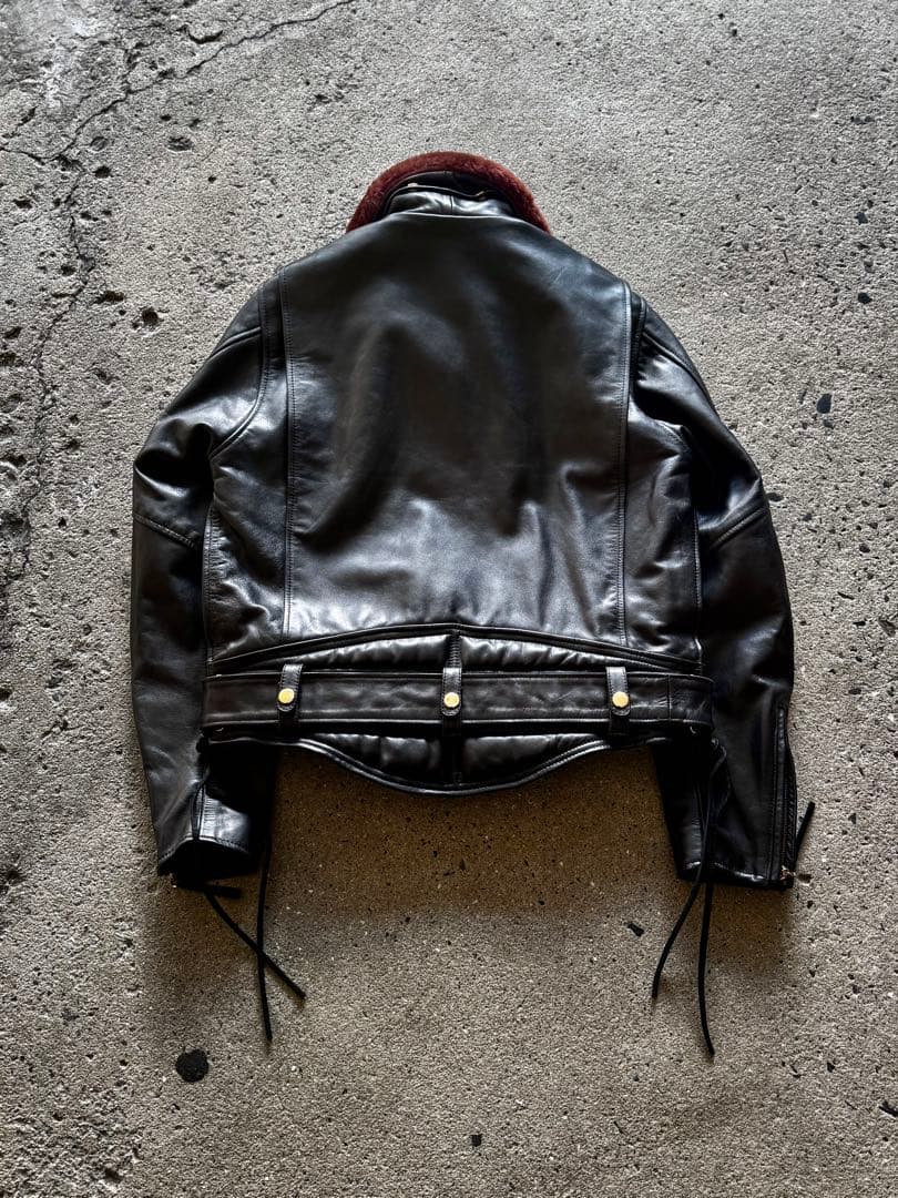 よ*じ様 上質牛革 ハーレーダビッドソン ポリスマン レザージャケット シングル
