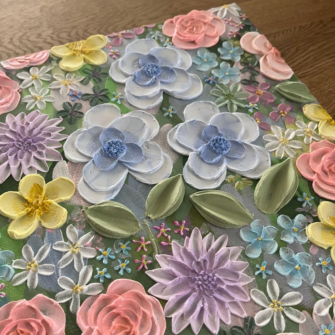 原画 フラワーアート 花の絵 花柄 ボタニカル 花図鑑　花 花