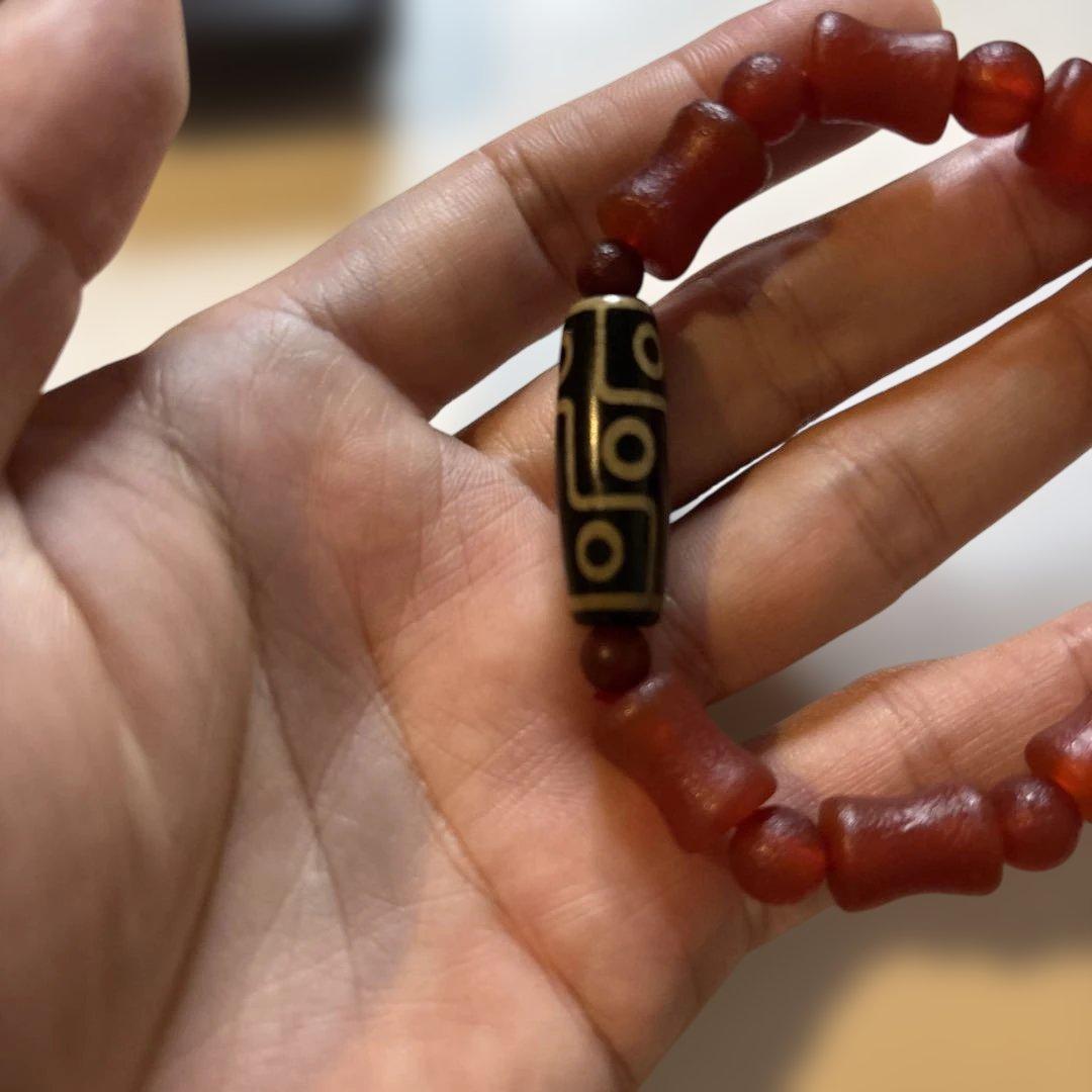 すごい！これもつけたらブワーってくる！九眼天珠と瑪瑙のブレス！