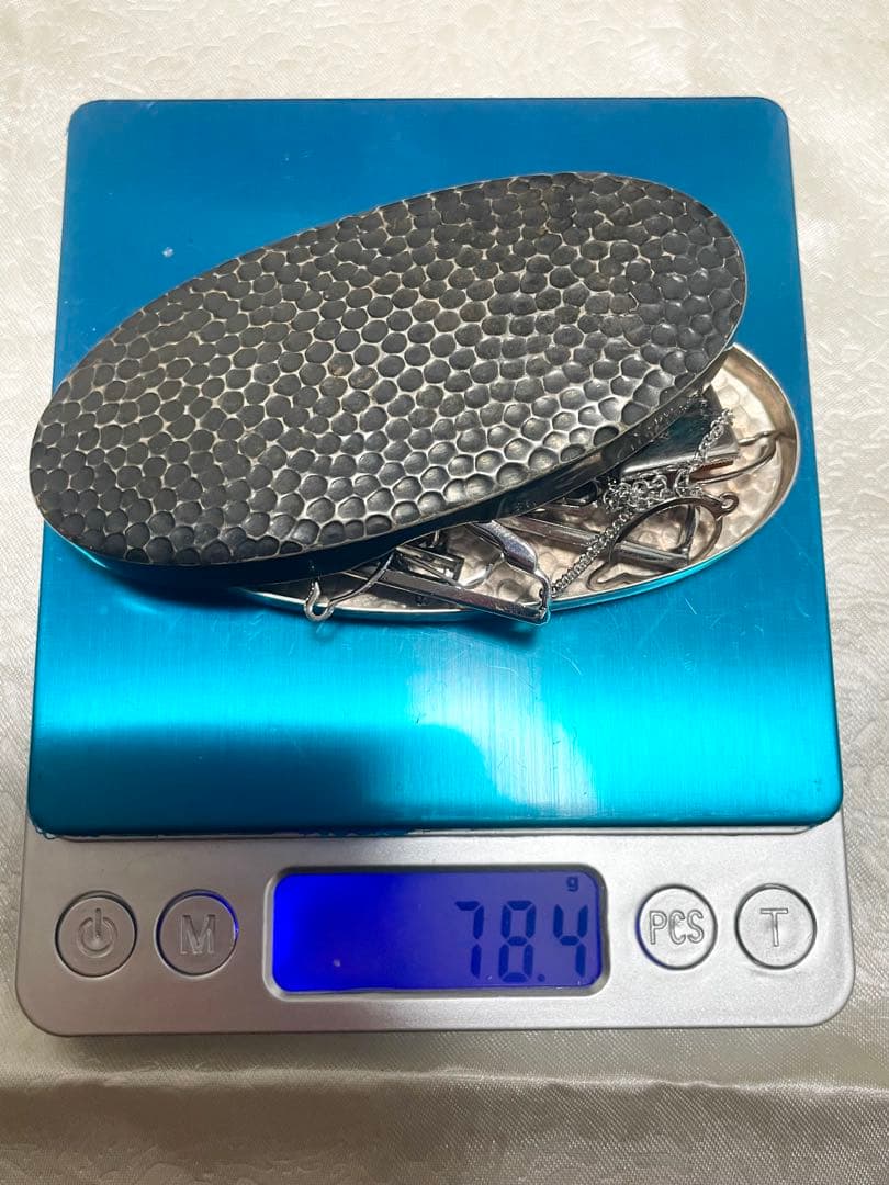 h*様 純銀小物入れ➕銀スクラップ　78g 銀製品　カフス　工芸品　SILVE