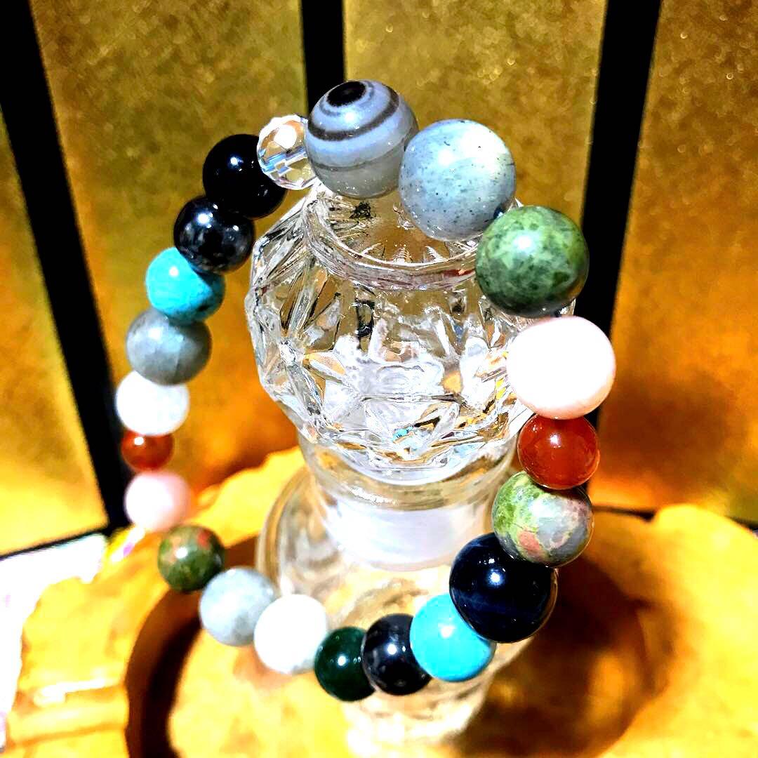 特殊ブレスレット(トレジャーハンター)天然石　心　癒し　精神守護　お守り