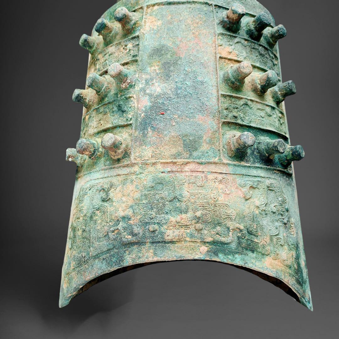 春秋戦国時代　青銅器　夔龍文　中国　銅鐸　饕餮　アンティーク　骨董品