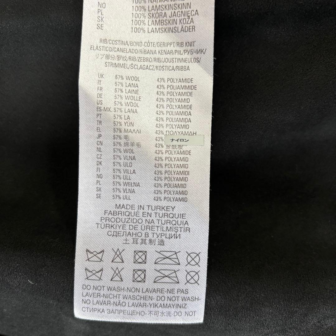 XLサイズ 美品 ディーゼル ラムレザージャケット ライダース シングル 黒