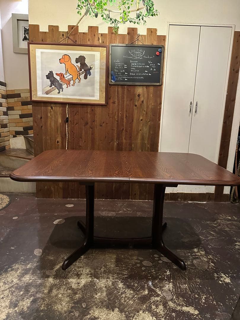 t*e様 ダイニングテーブル　エクステンションテーブル　伸縮式　ビンテージ　ホエ