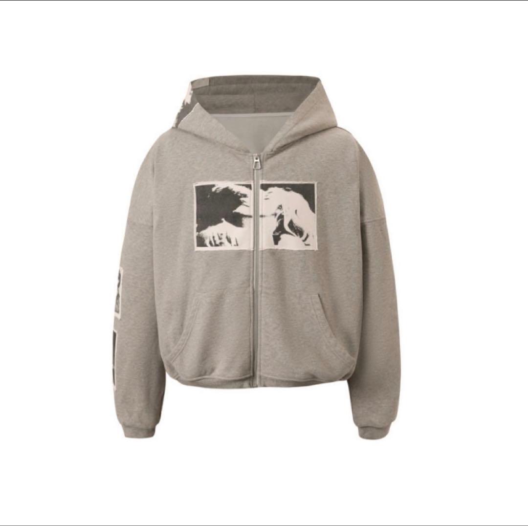 【bastard】PUNK PRINT APPLIQUE HOODIE ニキ着用