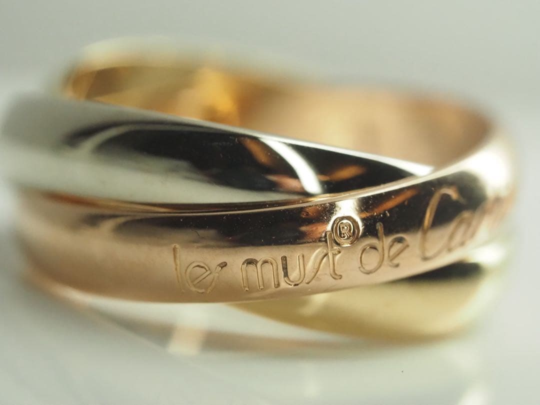 Cartie カルティエ　750 トリニティリング 48号　シリアル有　K18