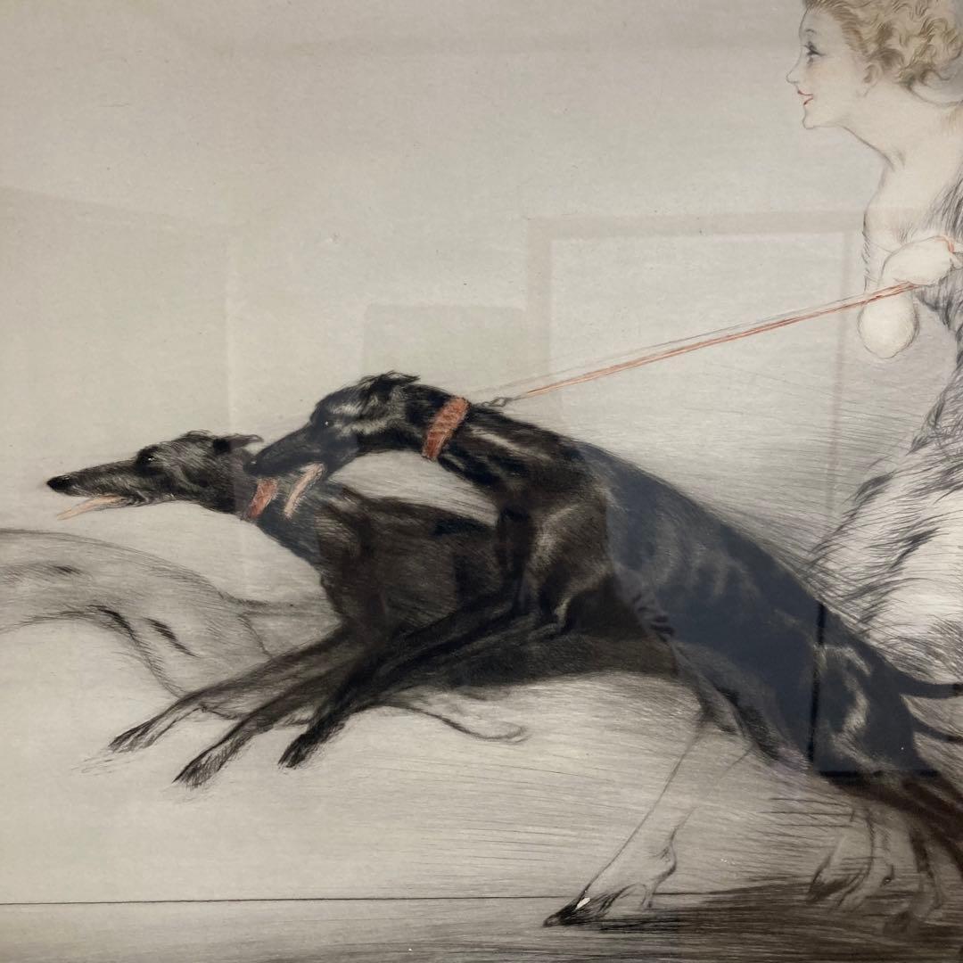 【真作保証】ルイ・イカール「スピード」エッチング 直筆サイン 版画 絵画