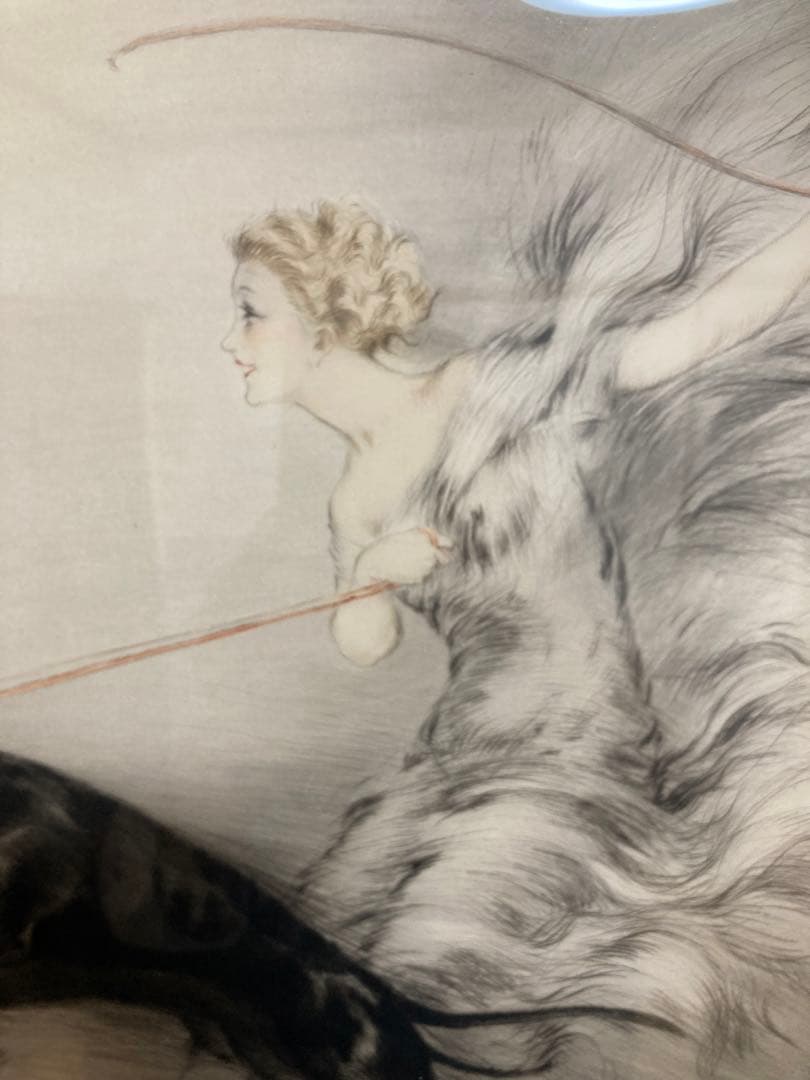 【真作保証】ルイ・イカール「スピード」エッチング 直筆サイン 版画 絵画