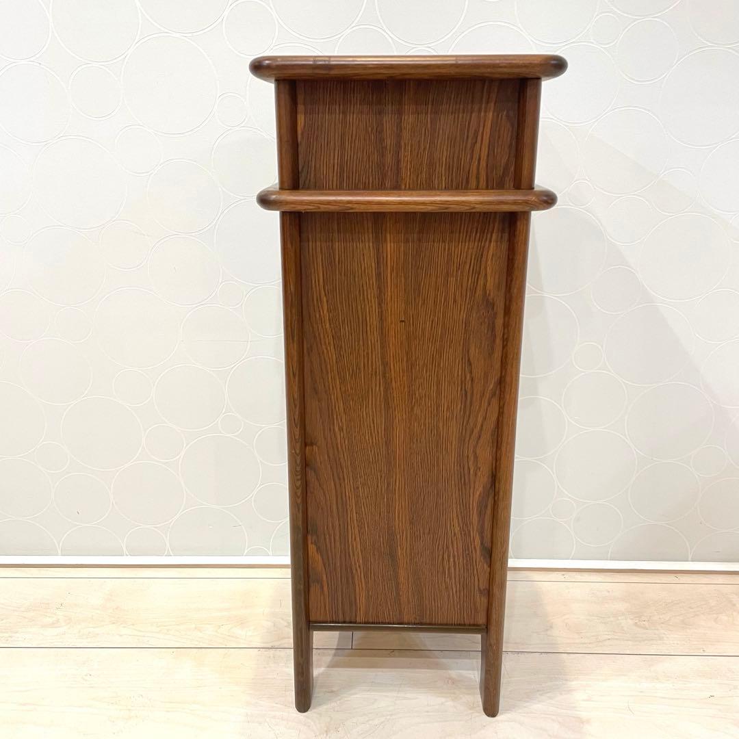 【希少】オールドカリモク 電話台 アンティーク スリムラック サイドチェスト