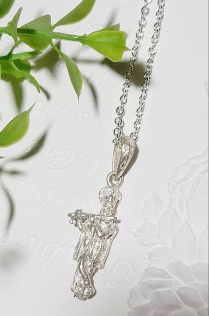 ■SV925 クリシュナ神ペンダント(白銀)S925チェーン75cm 藤井風