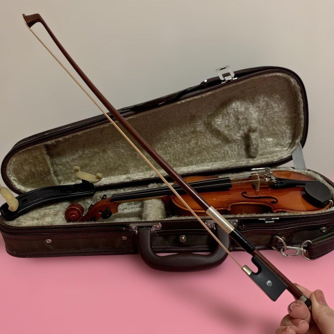 スズキバイオリン1/10本体と弓、肩当て、ケース、まつやにのセット
