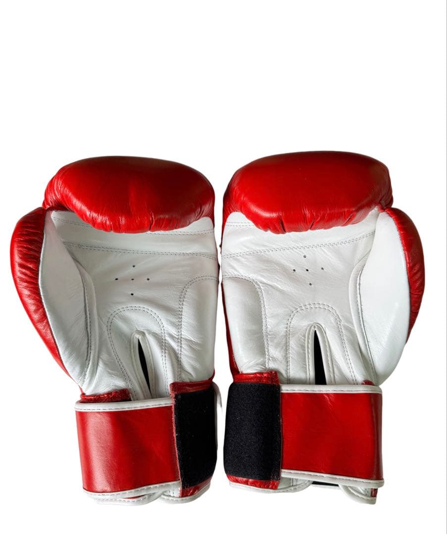 KENMAX ボクシンググローブ 16oz ホワイト/レッド/ブラック