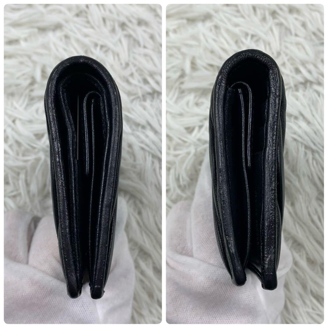 【✨美品✨】ミュウミュウ 二つ折り財布 マテラッセ クリスタル ブラック