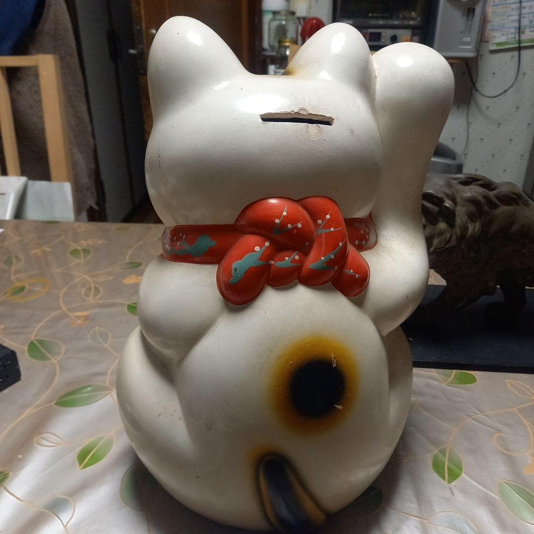 招き猫 約34cm 常滑の、金運上昇猫の置物