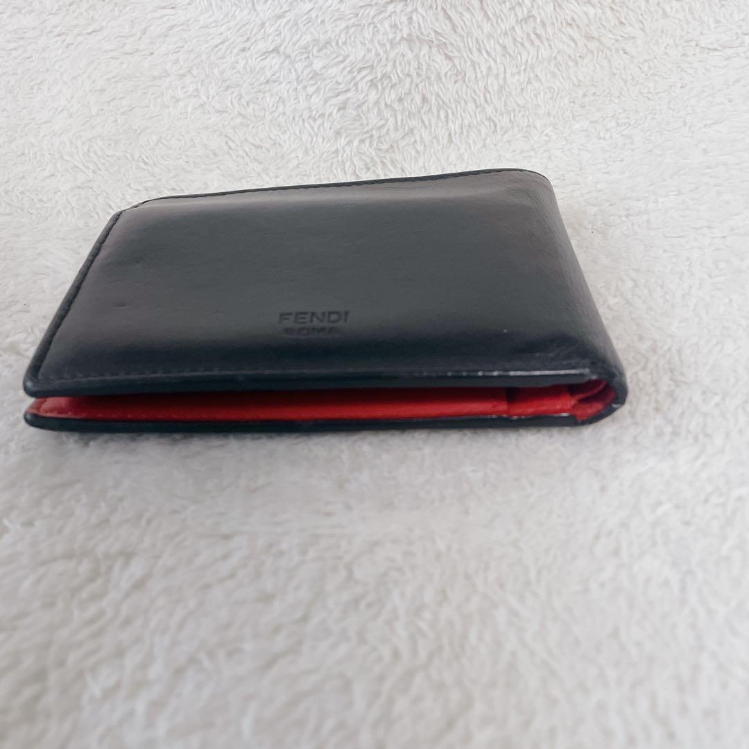 FENDI 二つ折り財布　フェンディ モンスター　バグズアイ折り財布　ウォレット