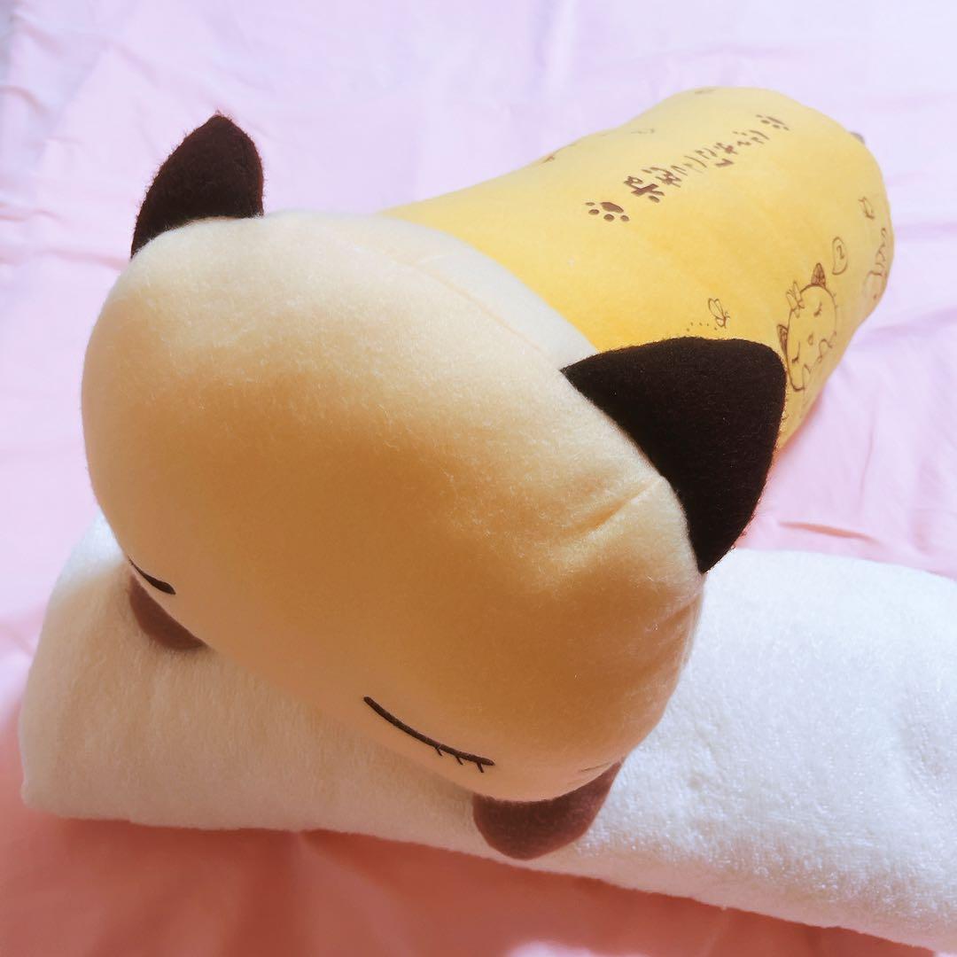 希少レア　ねむっこにゃーご　サンリオ　イラスト　クッション　ねこ　平成レトロ