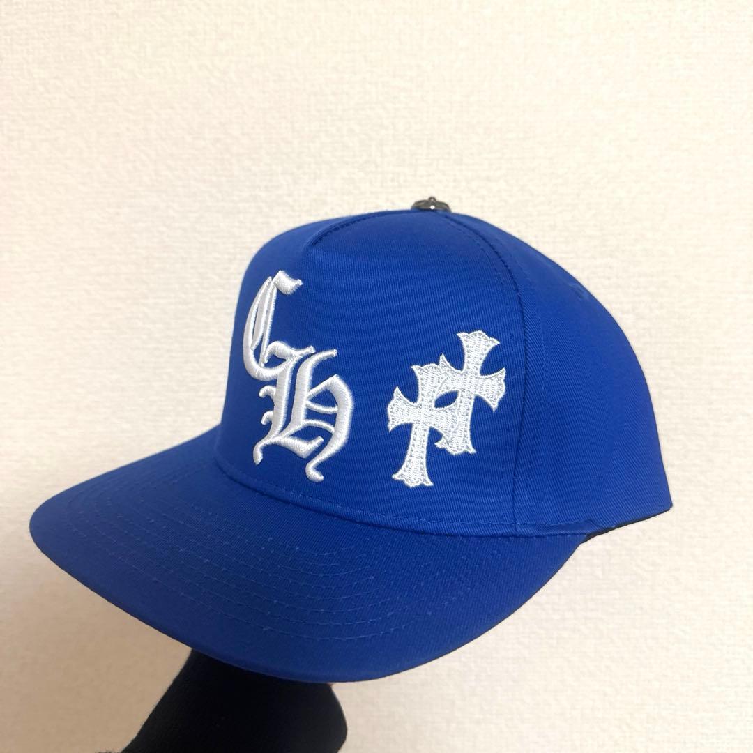 平本蓮着用 クロムハーツ クロス刺繍 青キャップ