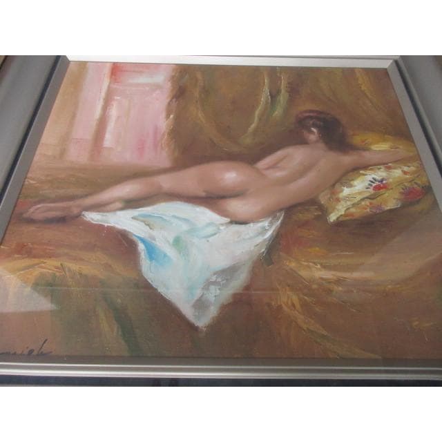 裸婦油絵サインあり [B27949]