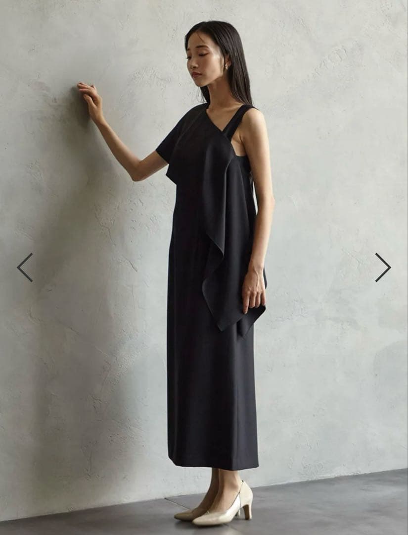 Aimer Acret アシンメトリーケープ付タイトラインドレス オケージョン