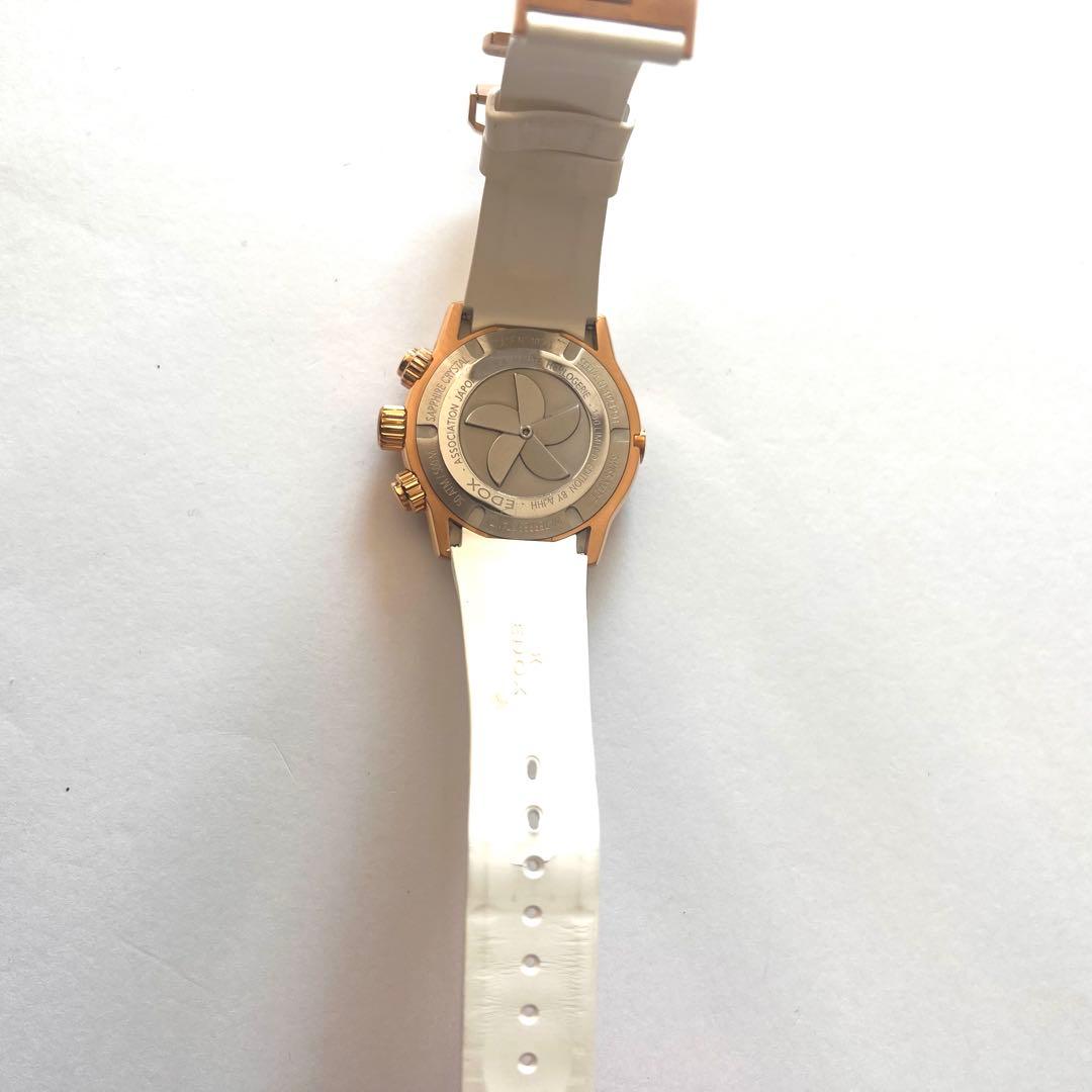 【100本限定】EDOX クロノオフショア1 クロノグラフメンズ クォーツ 白