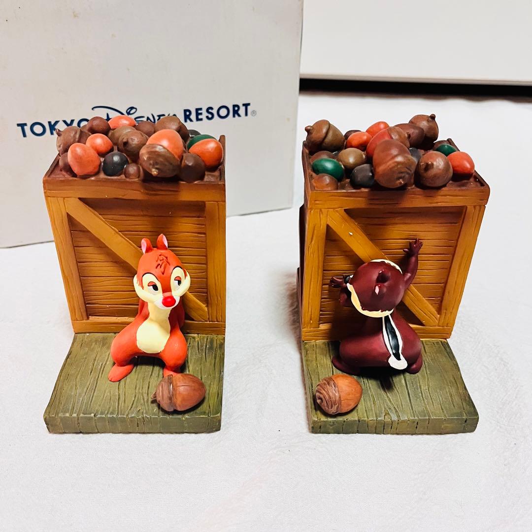 ディズニーリゾート　チップ　デール　ブックエンド　フィギュア